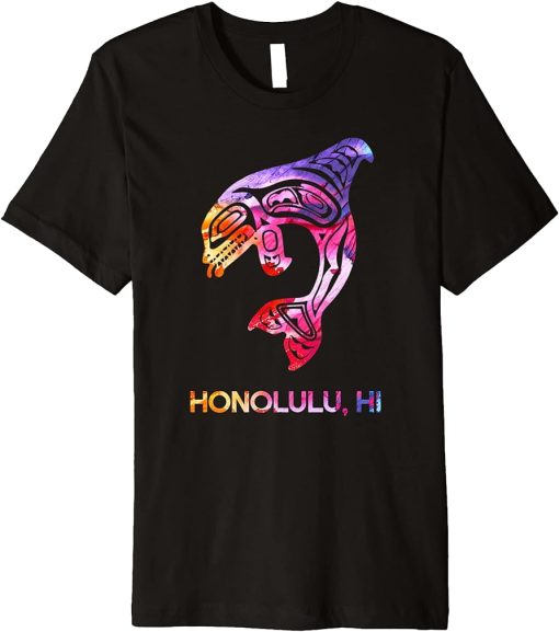 Tribal Honolulu Orca Killer Whale Indigenous Native Premium T-Shirt