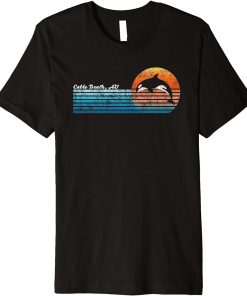 Vintage Cable Beach, Australia Retro 80s Orca Sunset Premium T-Shirt