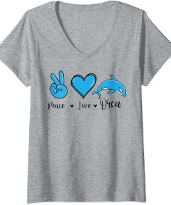 Womens Funny Orca Lover Graphic for Women Men Kids Whale V-Neck T-Shirt